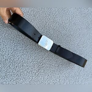 POLO RALPH LAUREN Black Leather Men's Belt SZ 42"